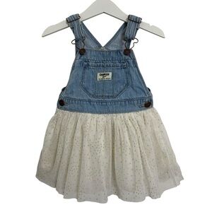Oshkosh B’gosh Denim Tutu Overalls dress baby 2T